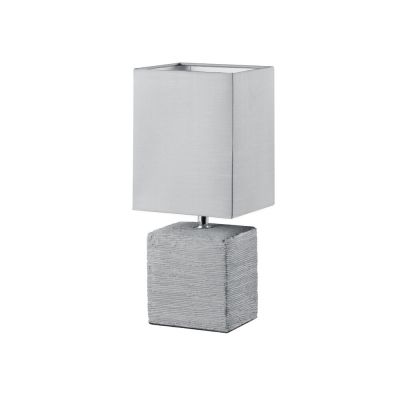 Ceramic table lamp grey, Karola, with switch