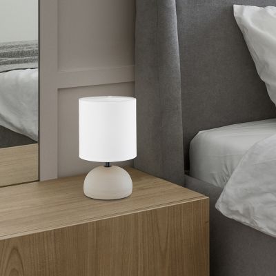 Ceramic table lamp white, Yeraz, with switch
