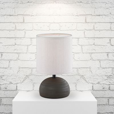 Ceramic table lamp brown, Yeraz, with switch
