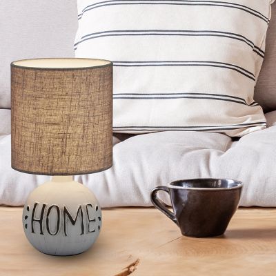 Ceramic table lamp white, Mosh, with switch