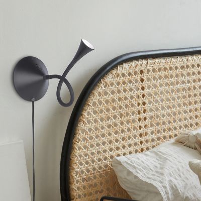 Black table lamp modern, Yelaisa, 3W, 3000K LED, with switch