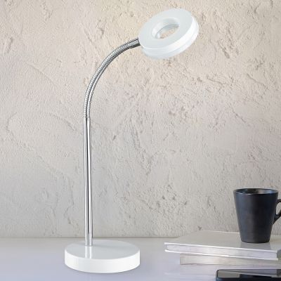 White desk lamp modern, Daley, 4W, 3000K LED, with switch