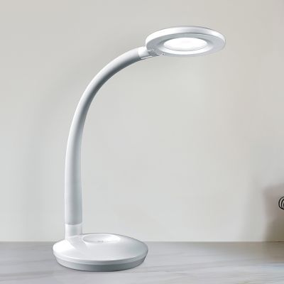 White desk lamp plastic, Jesse, 3W, 3000K LED, with touch dimmer