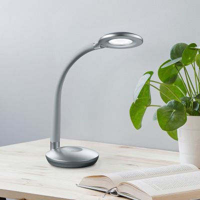 Grey desk lamp modern, Jesse, 3W, 3000K LED, with touch dimmer