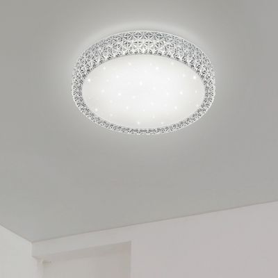 White flush ceiling light classic, Valentina, 21W, 3000K LED