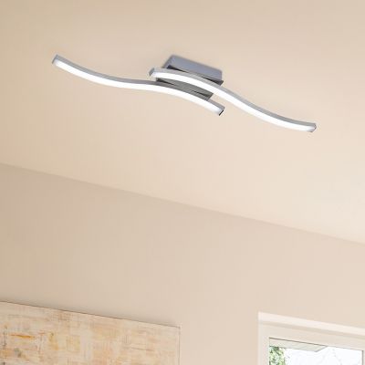 Nickel flush ceiling light design, Go, 5W, 3000K LED