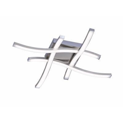 Nickel flush ceiling light design, Go, 5W, 3000K LED