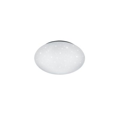 White flush ceiling light plastic, Vanysia, 18W, 4000K LED, IP44