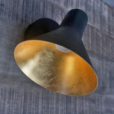 Golden wall spotlight industrial, Verena
