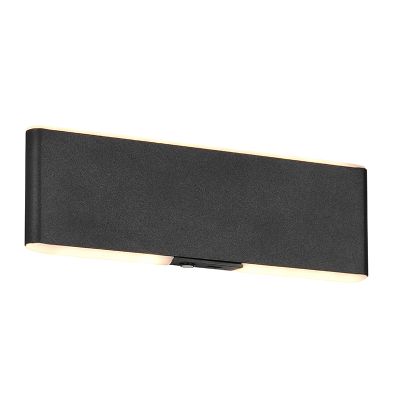 Black up down wall light modern, Zwier, 2W, warm to cold white adjustable LED, with switch