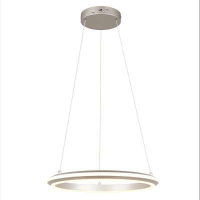 Nickel pendant light modern, Jiry, 34W, white switch LED, 3-step dimmable