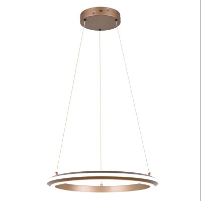 Brown pendant light modern, Jiry, 34W, white switch LED, 3-step dimmable