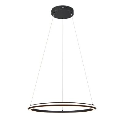 Black pendant light modern, Jiry, 48W, white switch LED, 3-step dimmable