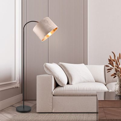 Beige arc floor lamp modern, Ercan