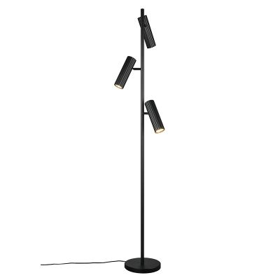 Black floor lamp modern, Sieb, with switch