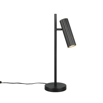 Black table lamp modern, Sieb, with switch