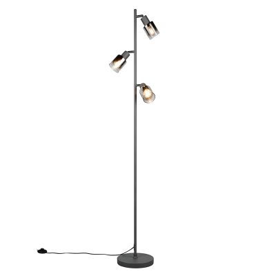 Anthracite floor lamp modern, Constantijn, with switch