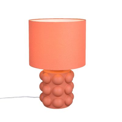 Ceramic table lamp orange, Cihad, with switch