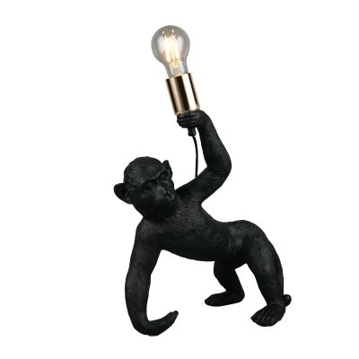 Black table lamp plastic, Macaca