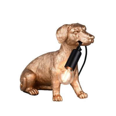 Golden table lamp plastic, Doggo