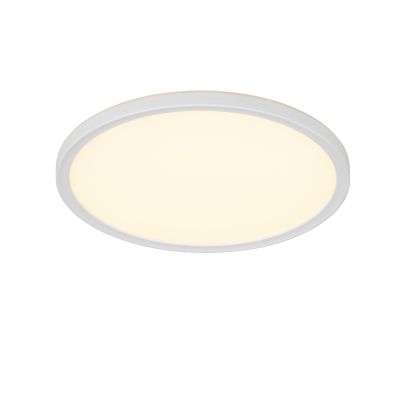 White flush ceiling light modern, Jeltje, 18W, warm to cold white adjustable LED, with remote control