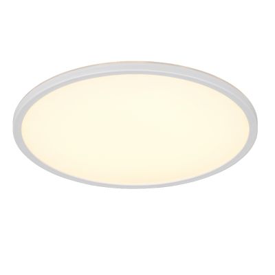 White flush ceiling light modern, Jeltje, 22W, warm to cold white adjustable LED, with remote control