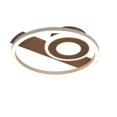 Brown flush ceiling light design, Jantuano, 22W, 3000K LED