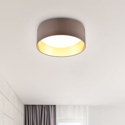 Taupe flush ceiling light modern, Erdi, 12W, 3000K LED