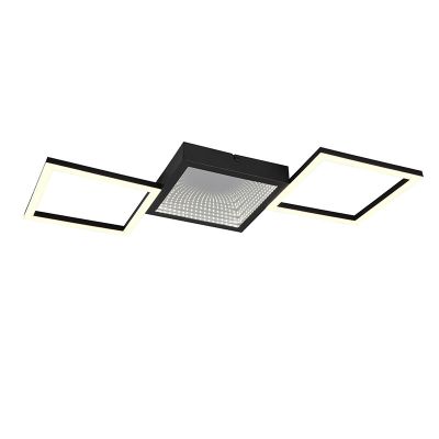 Black ceiling light design, Gelka, 24W, 3000K LED, 3-step dimmable