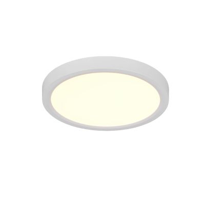 White flush ceiling light modern, Zayd, 18W, white switch LED, 3-step dimmable