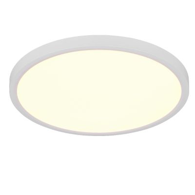 White flush ceiling light modern, Zayd, 30W, white switch LED, 3-step dimmable