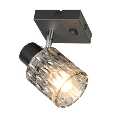 Black wall spotlight design, Jisse, with switch