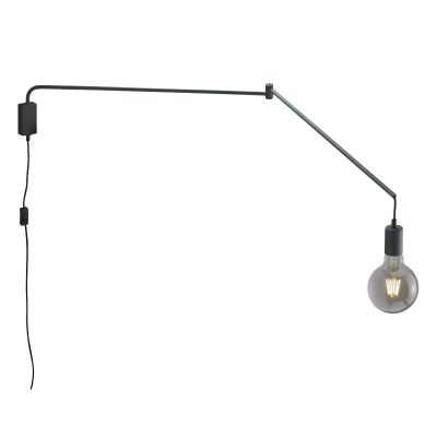 Black wall light modern, Filippus, with switch