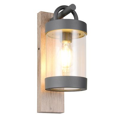 Grey outdoor wall light with dusk to dawn sensor modern, Sambesi, IP44