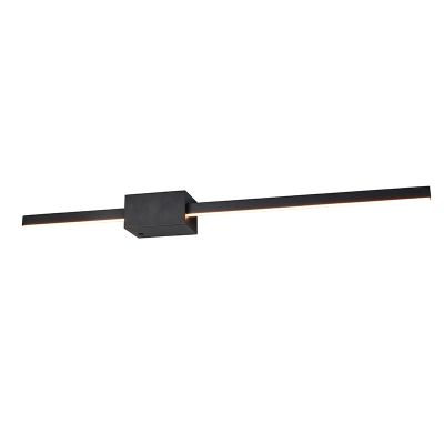 Black wall light modern, Tsjerk, 3-step dimmable
