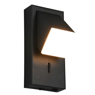 Black wall light modern, Lok, 3W, 3000K LED