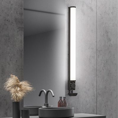 Black bathroom wall light modern, Bernou, 21W, 3000K LED, IP44