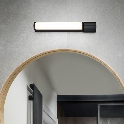 Black bathroom wall light modern, Bernou, 8W, 3000K LED, IP44