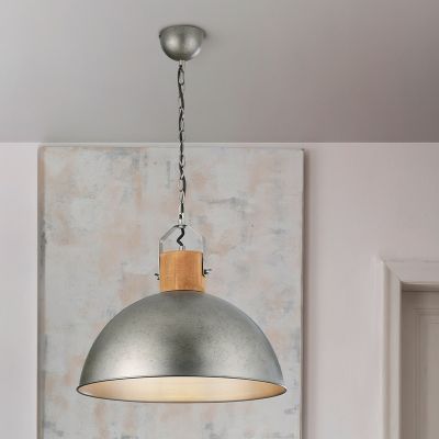 Nickel dome pendant light vintage, Amarey