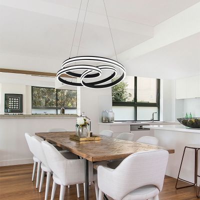 Black pendant light modern, Elyse, 60W, adjustable light colour LED