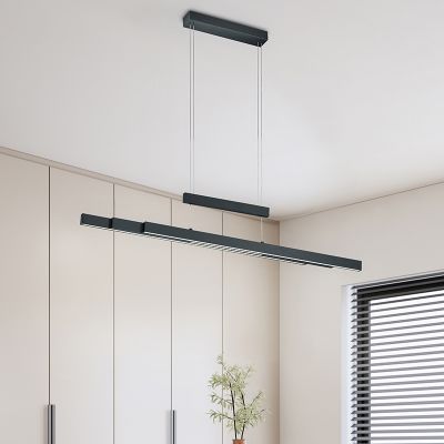 Black pendant light modern, Jessey, 42W, warm to cold white adjustable LED, with touch dimmer