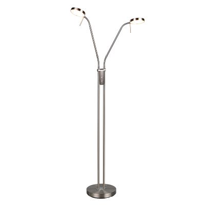 Nickel floor lamp modern, Bilge, with touch dimmer