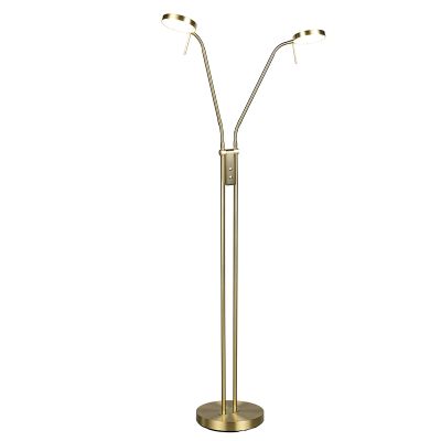 Brass floor lamp modern, Bilge, with touch dimmer