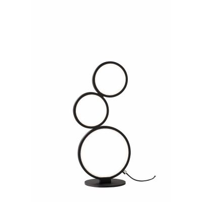 Black table lamp modern, Robon, 17W, 3000K LED, with switch