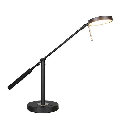 Black table lamp modern, Bilge, with touch dimmer