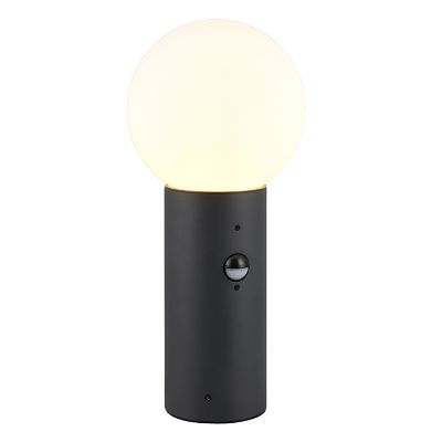Anthracite outdoor floor lamp with motion sensor modern, Ouarda, IP44