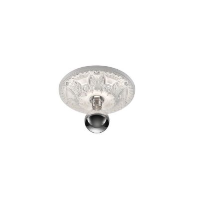 Plaster flush ceiling light white, Mandisa