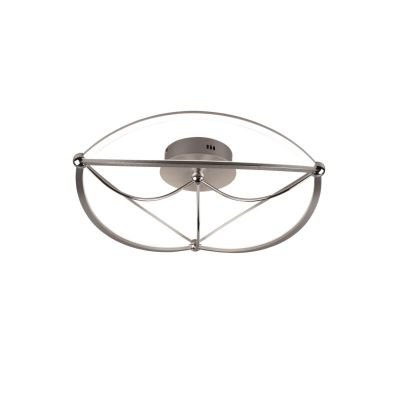 Nickel flush ceiling light modern, Remy, 42W, 3000K LED