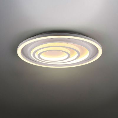 White flush ceiling light modern, Carolijn, 40W, warm to cold white adjustable LED, with remote control