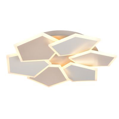 White flush ceiling light modern, Vishaal, 3-step dimmable